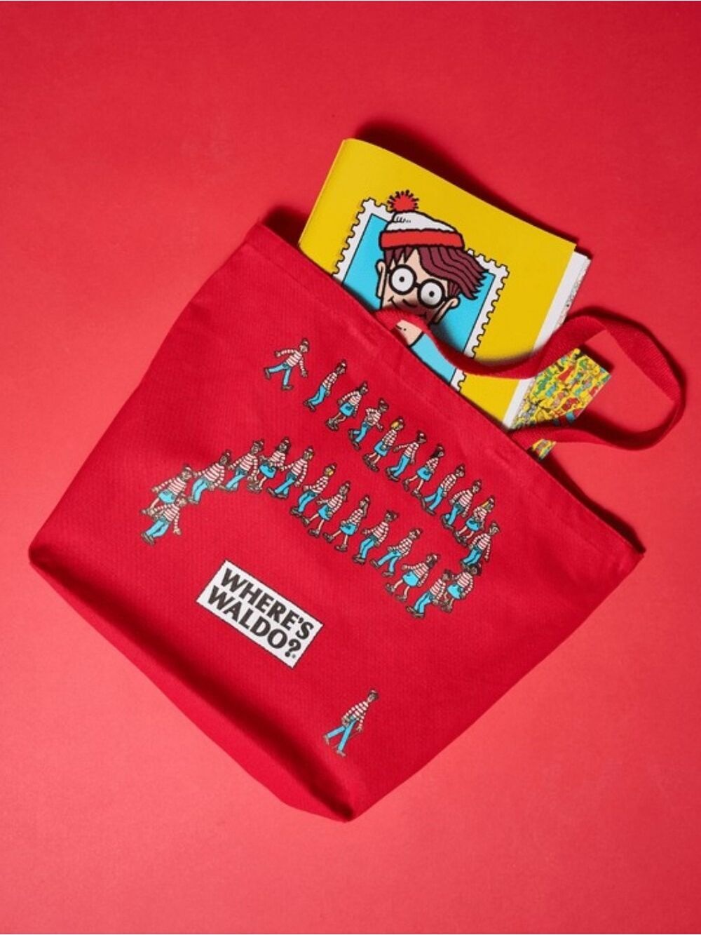 Where's Waldo Tote Bag - Red • Retrokid
